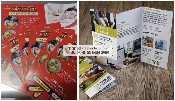 In tờ rơi Các loại tờ rơi quảng cáo