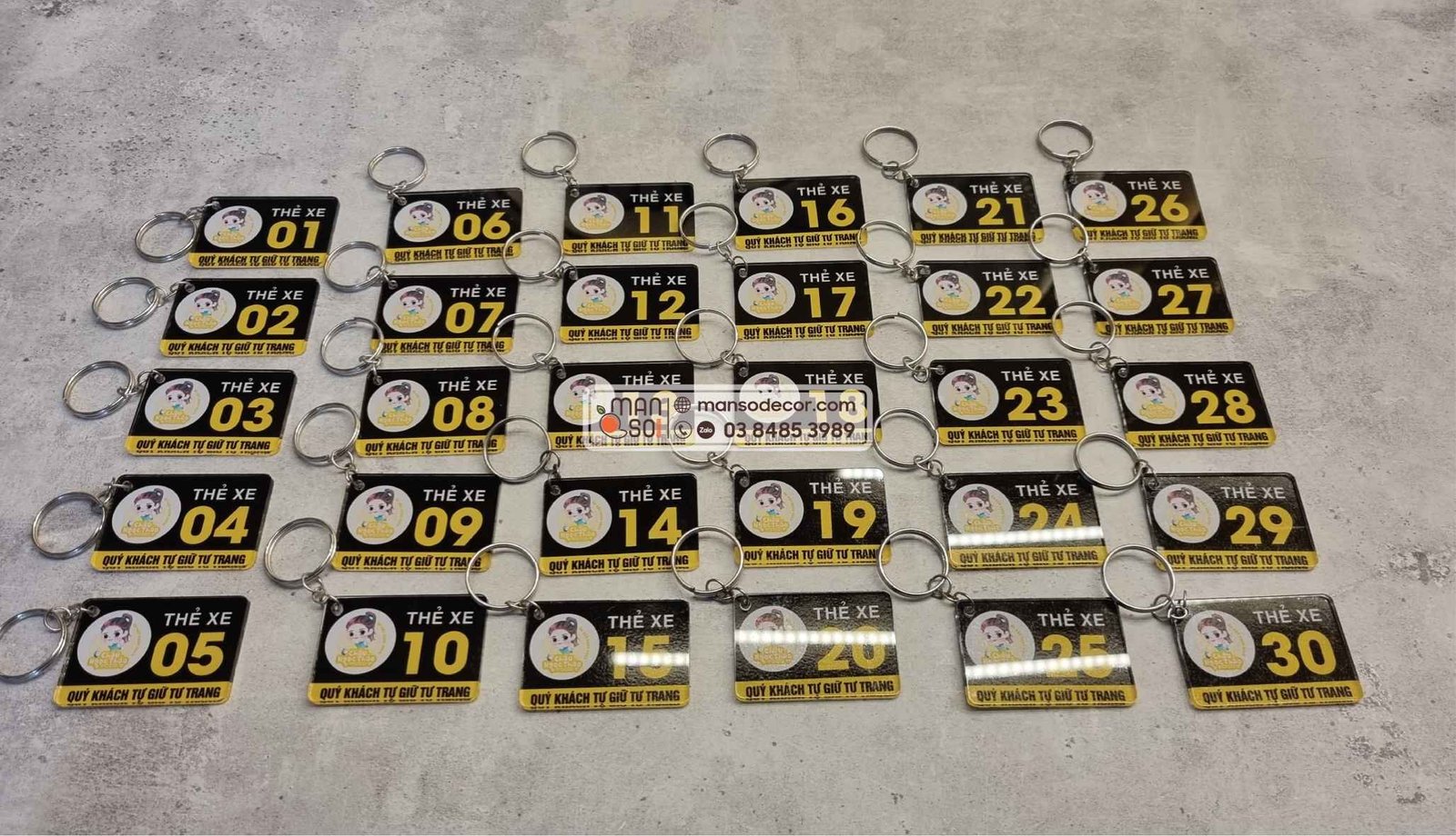 In Thẻ Xe Quy trình in thẻ xe tại Manso Decor