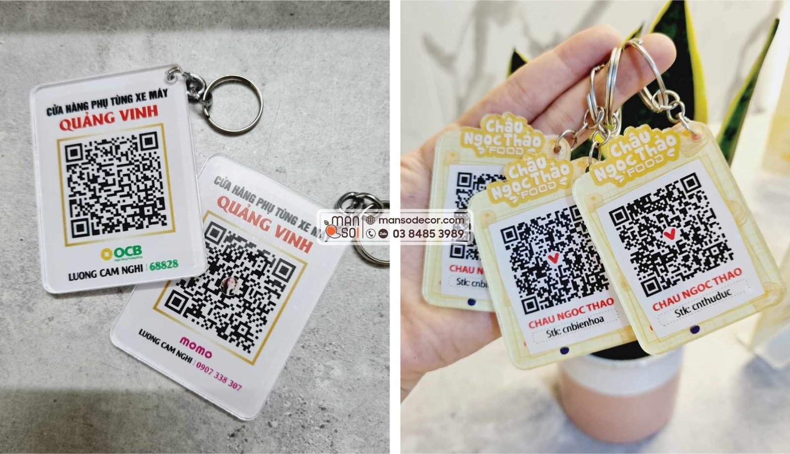 In Móc Khoá In móc khóa tại Manso Decor giá rẻ, lấy ngay