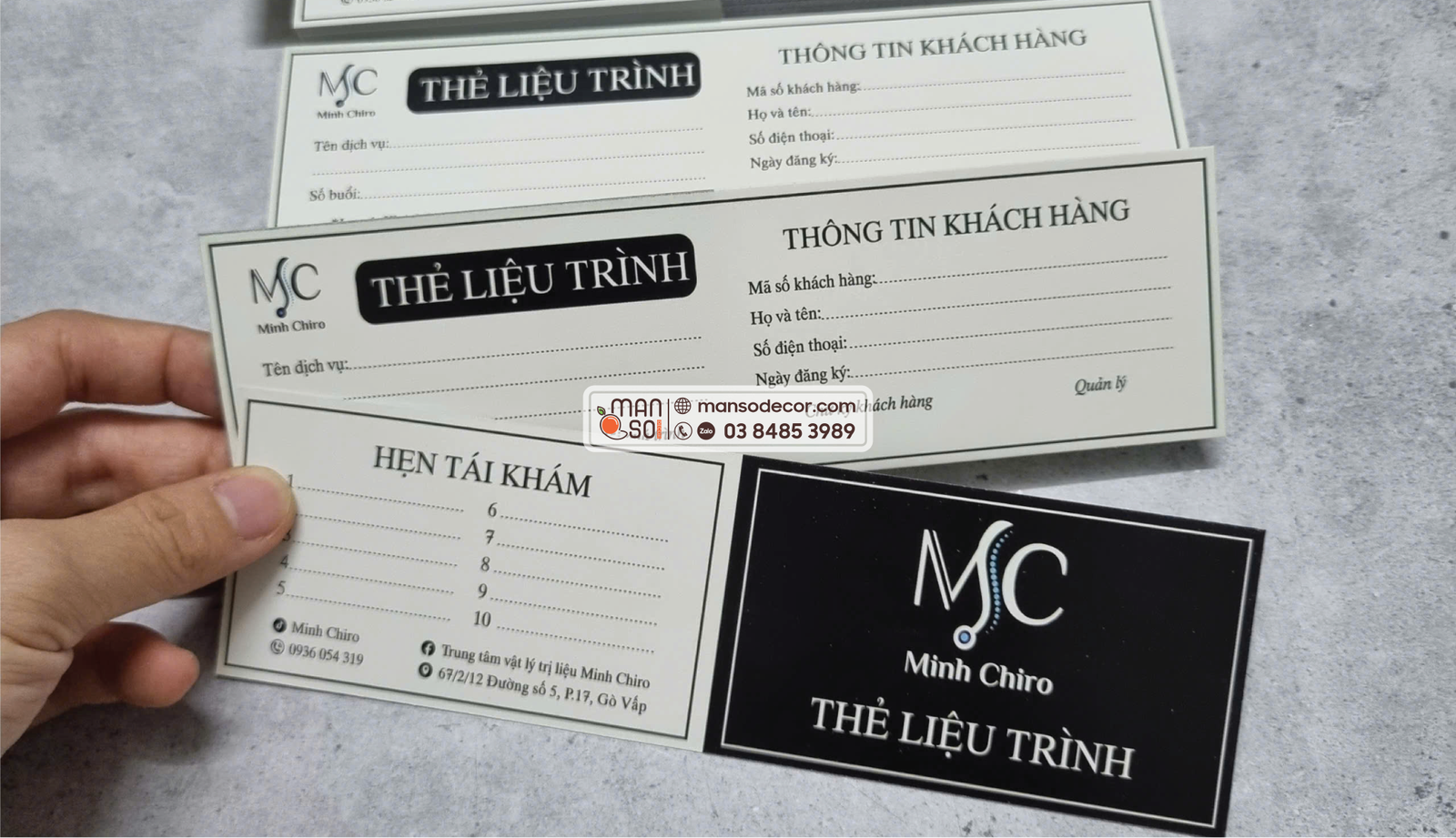 Thẻ Liệu Trình Lưu ý khi đặt in thẻ liệu trình