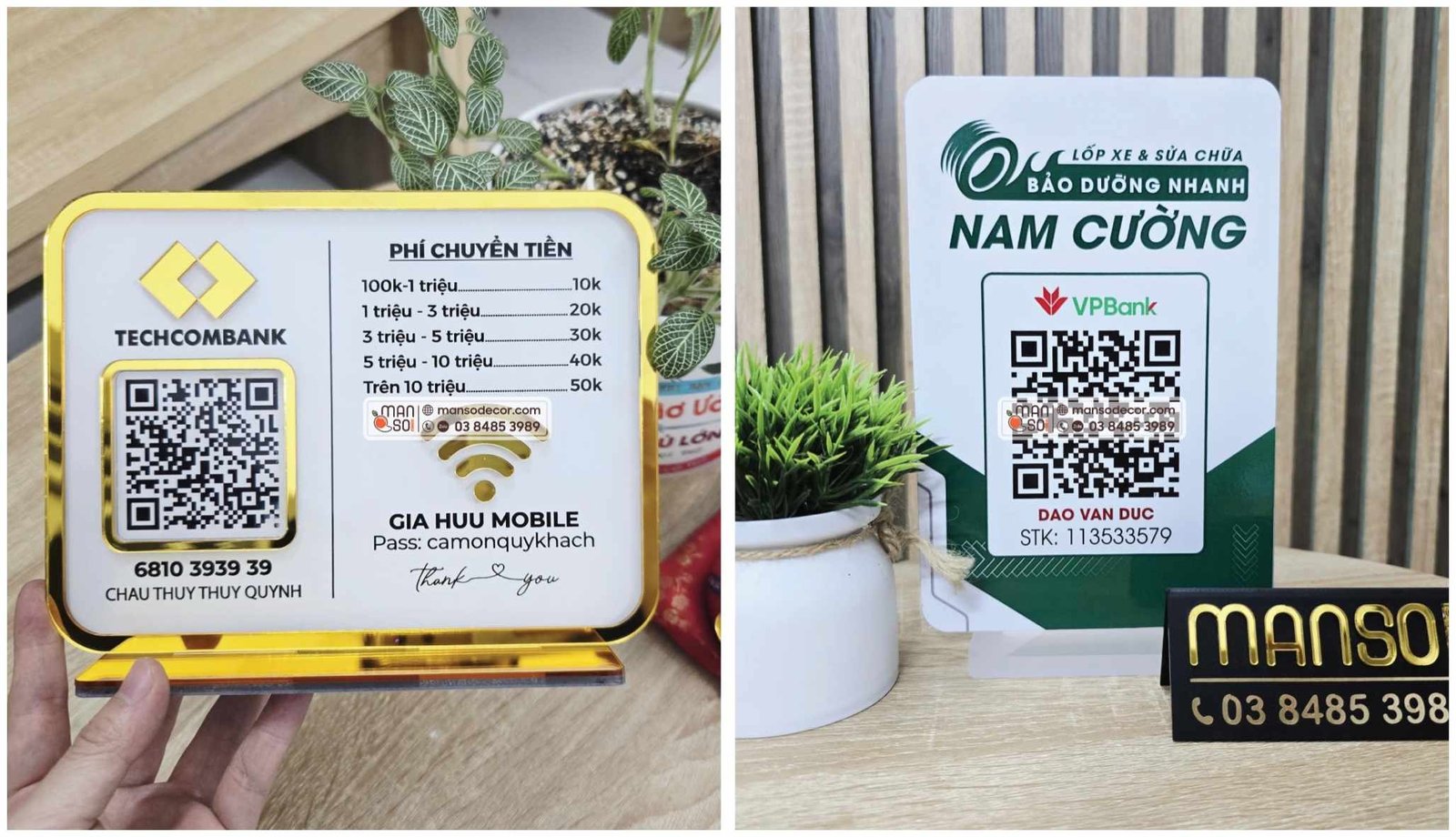 In bảng QR Quy trình in bảng QR để bàn tại Manso Decor