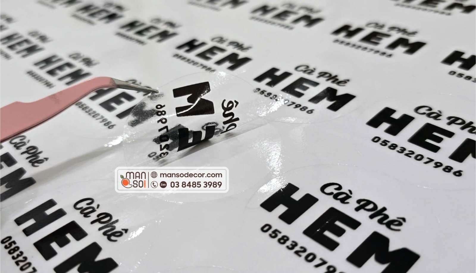 Quy trình in tem nhãn bền đẹp tại Manso Decor