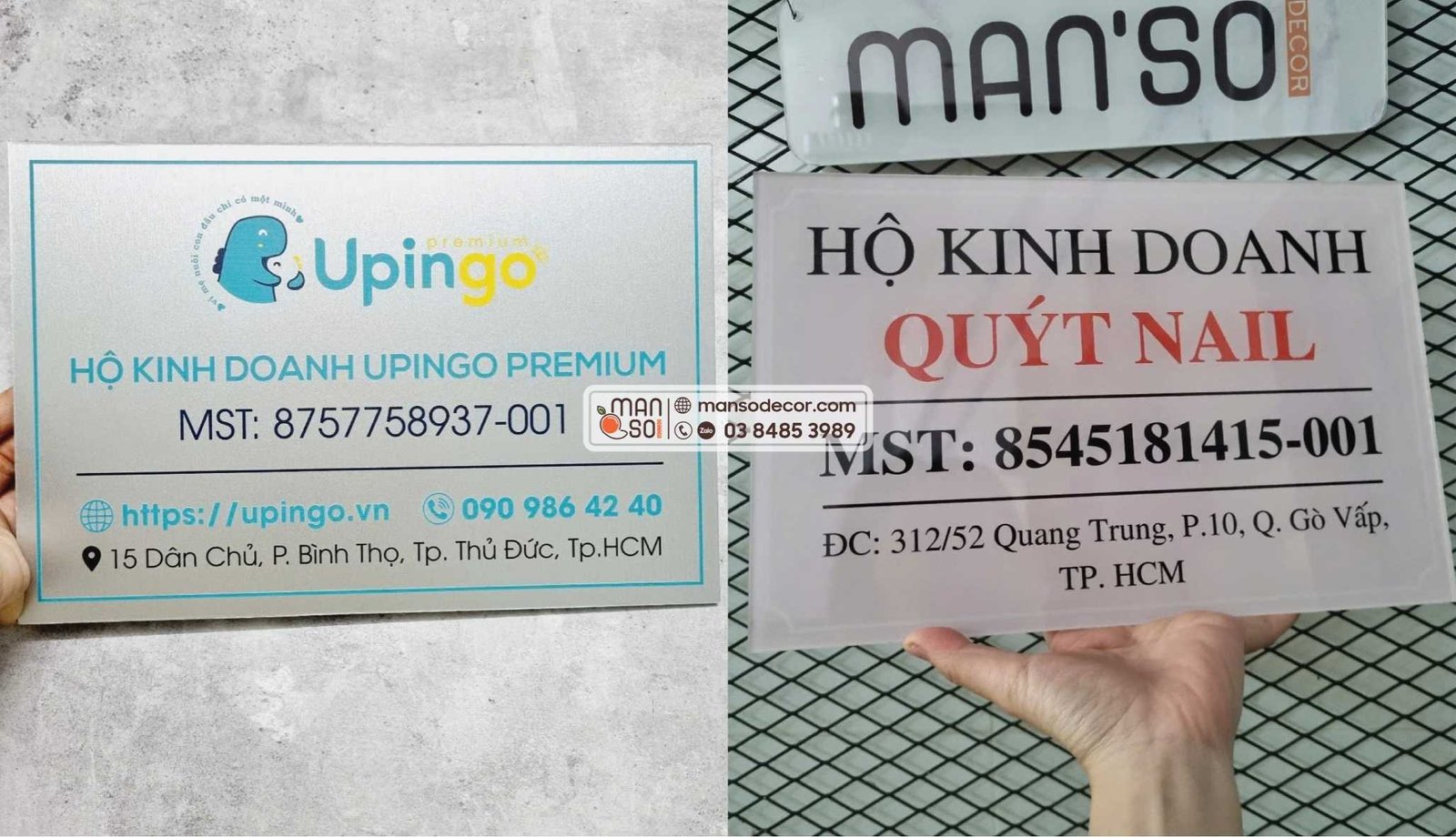 In Bảng Số Nhà Lưu ý khi in biển số nhà tại Manso Decor