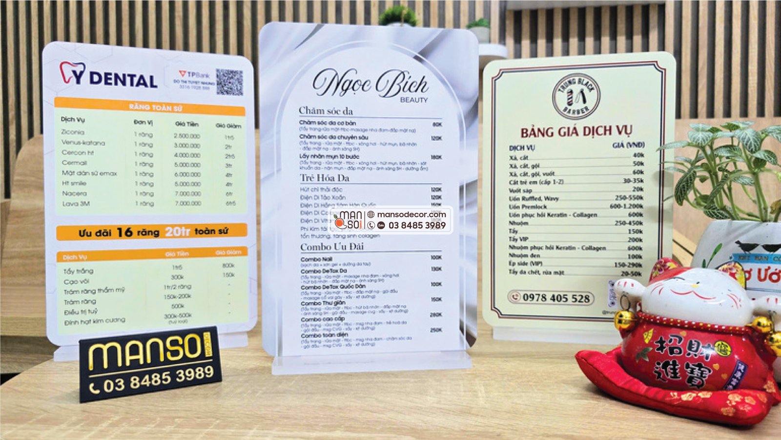 In Menu Để Bàn Cách bảo quản menu mica