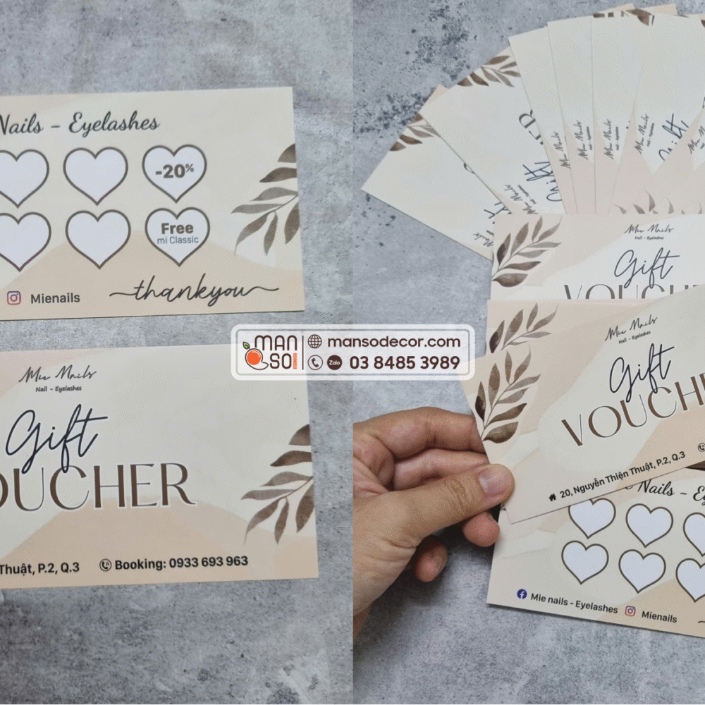thẻ liệu trình In thẻ liệu trình tại Manso Decor