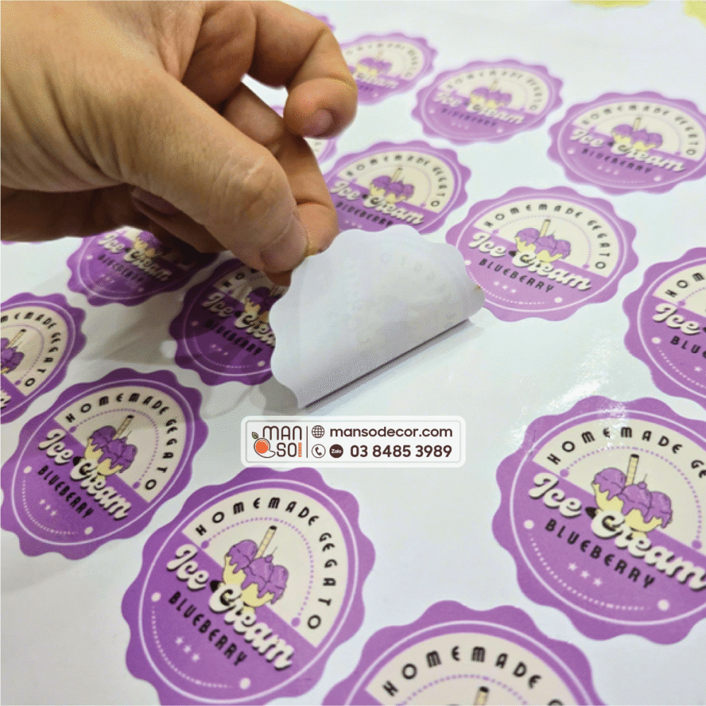 cắt bế logo tem nhãn