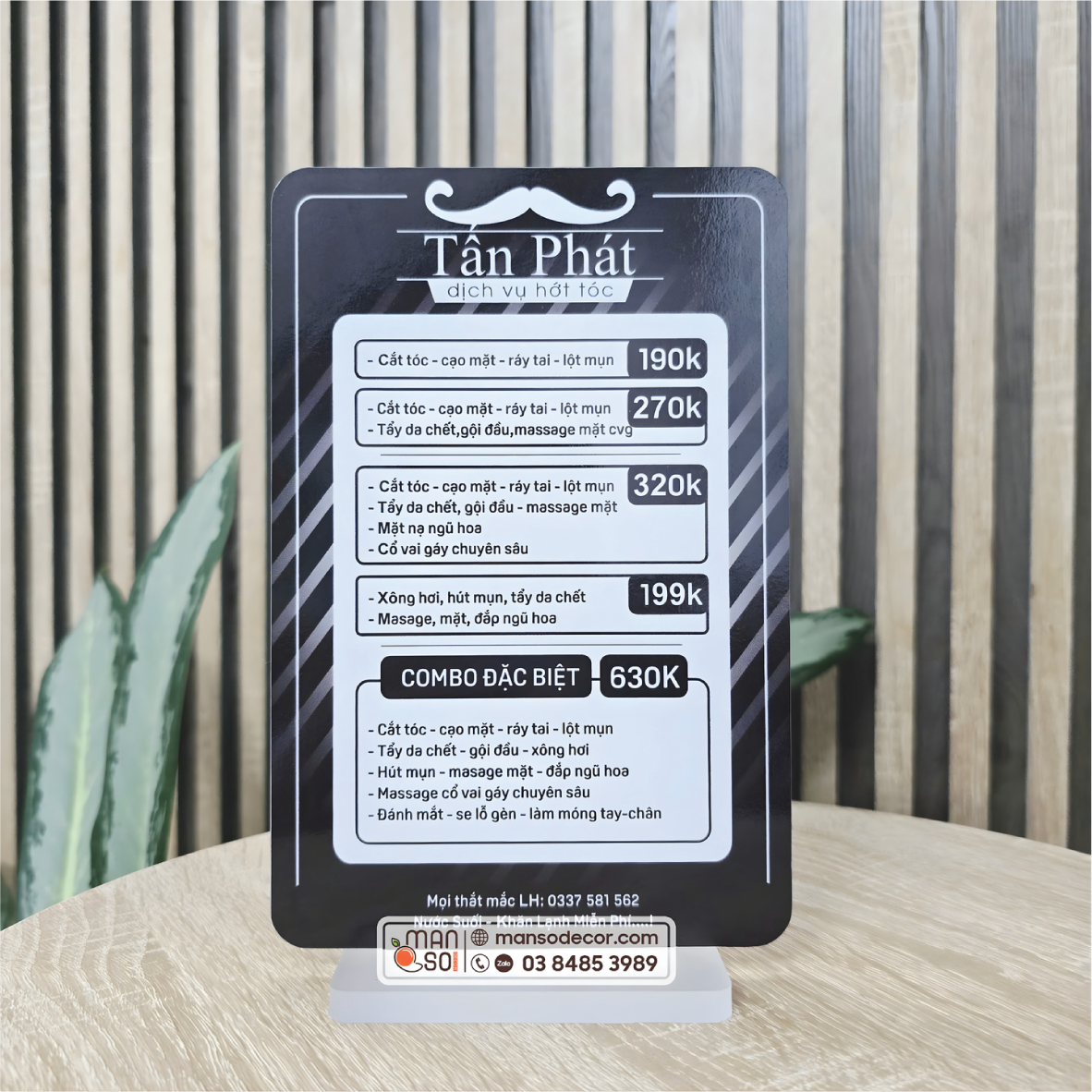 in menu Để bàn in menu Để bàn