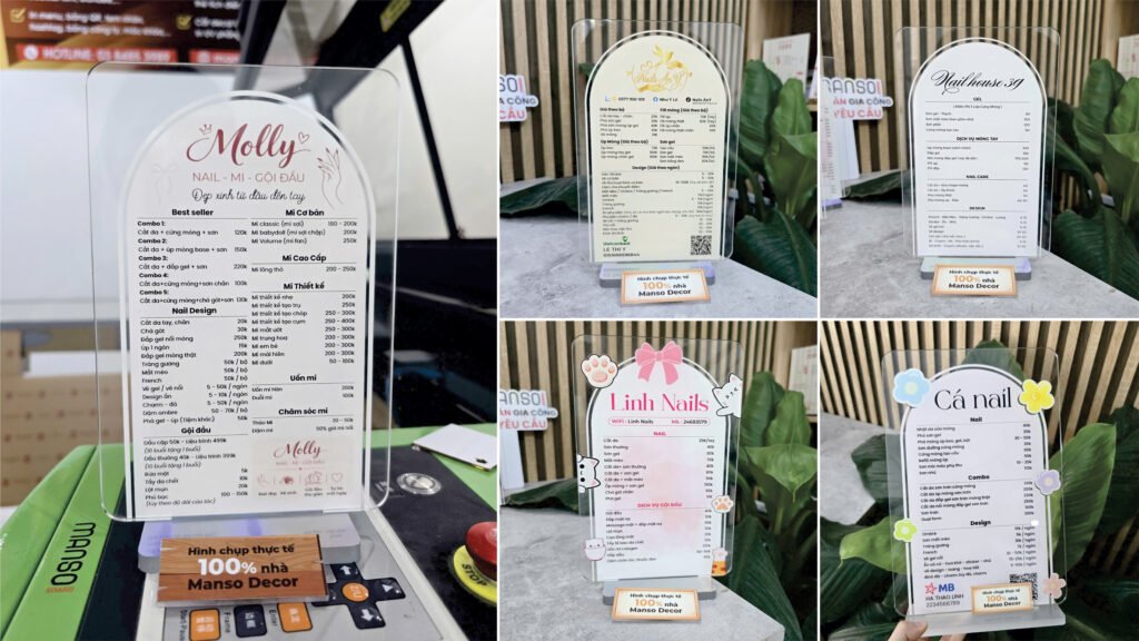 In Menu Đẹp Giá Rẻ HCM Theo Yêu Cầu, Chất Lượng - Manso Decor menu de ban thiet ke rieng manso decor