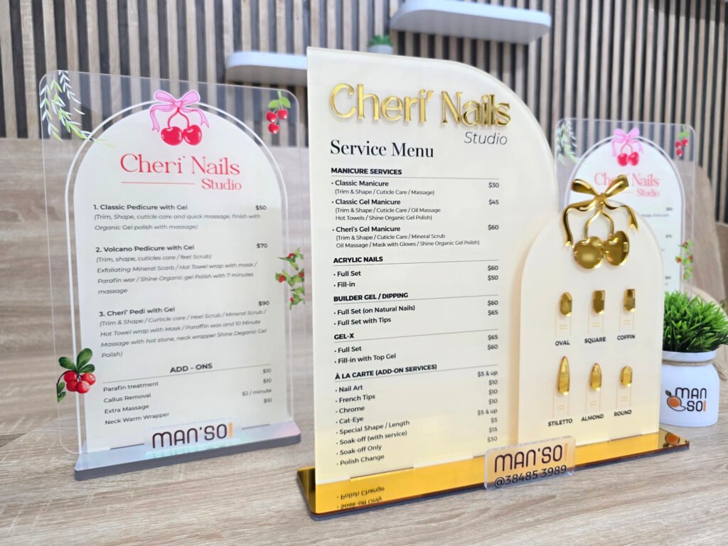 In Menu Đẹp Giá Rẻ HCM Theo Yêu Cầu, Chất Lượng - Manso Decor menu thiet ke rieng theo yeu cau manso decor